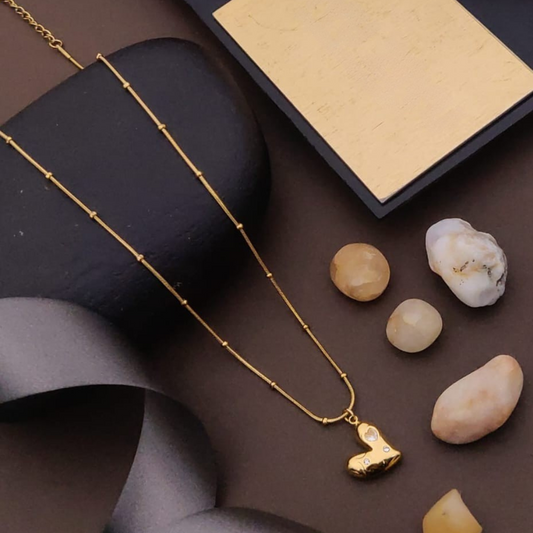 Golden Heart Pendant Necklace
