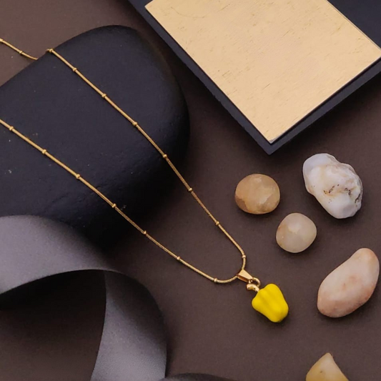 Yellow Bell Pendant Necklace