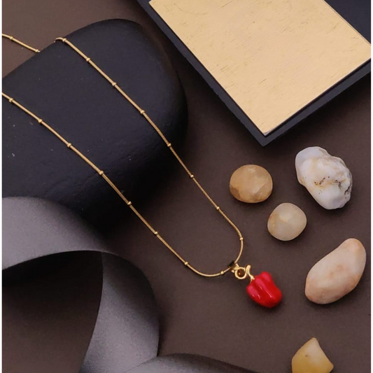 Red Bell Pendant Necklace