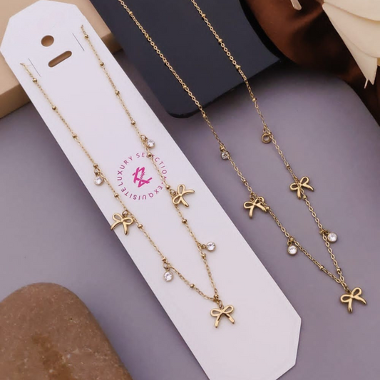 Bow & Sparkle Necklace