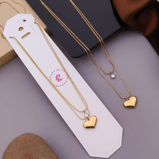 Double Layer Heart Necklace