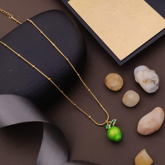 Green Mango Pendant Necklace