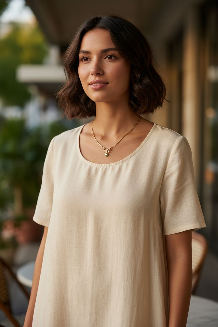 Solid Heart Pendant Necklace