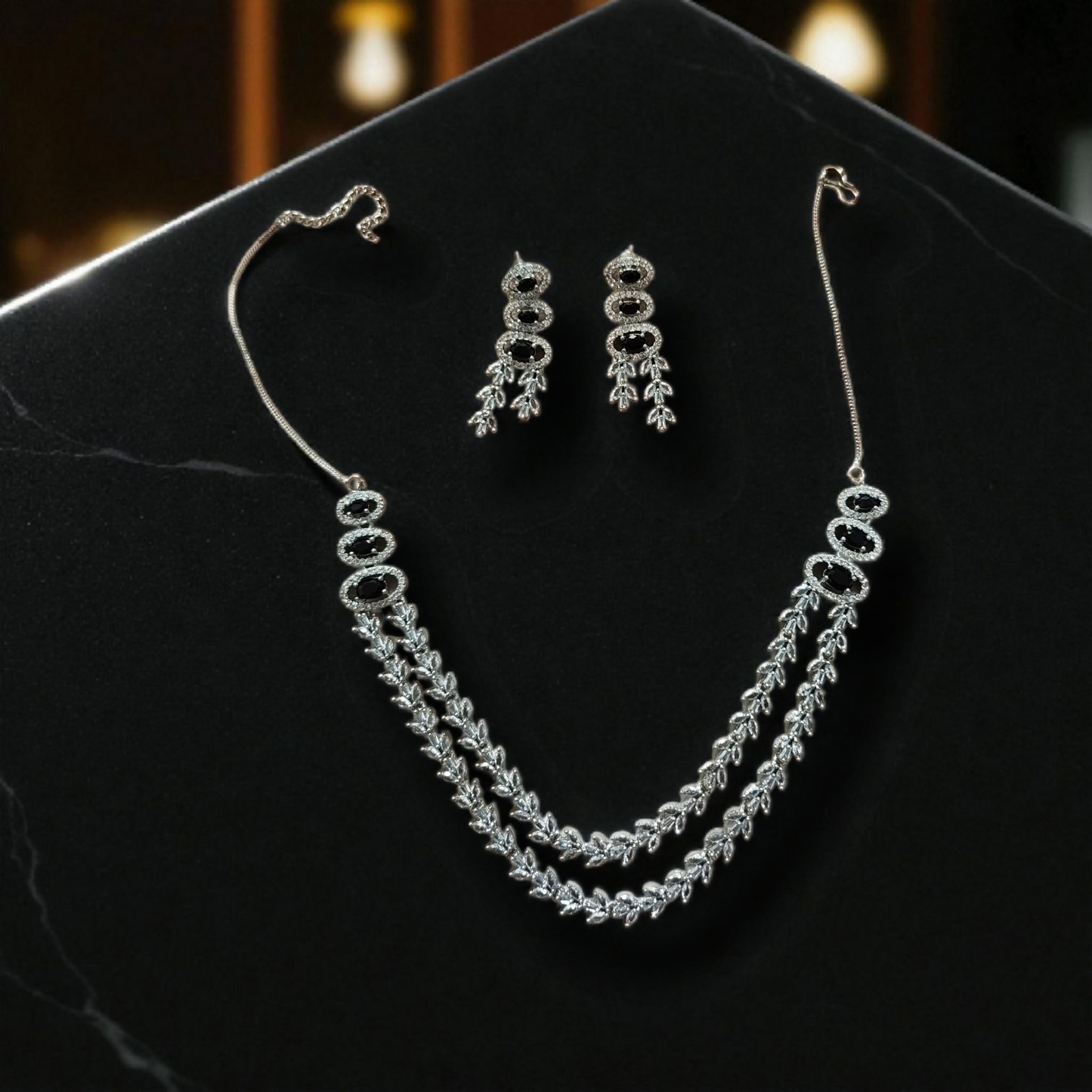 Black Double Layer neckpiece